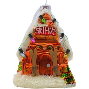 Dekohelden24 Lauscha Lauscha Christmas Tree Decoration Baubles Glass Ornament Ski Hut Glass Decoration Winter House in White with Colourful Details L x W x H 8 x 7 x 11 cm Dekohelden24 Lauscha Lauscha Christmas Tree Decoration Baubles Glass Ornament Ski Hut Glass Decoration Winter House in White with Colourful Details L x W x H 8 x 7 x 11 cm