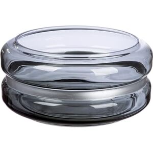 GILDE Opti Glass Vase, Grey, Round, 32.5 cm, Decoration, Home Accessory, Flower Vase, Table Decoration GILDE Opti Glass Vase, Grey, Round, 32.5 cm, Decoration, Home Accessory, Flower Vase, Table Decoration