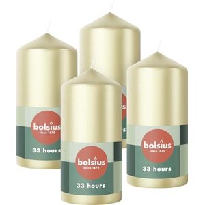 BOLSIUS Pillar Candles – Metallic Silver – 4-Pack – 12 x 6 cm – Long Burning Time of 33 Hours Unscented – Includes Natural Vegan Wax – Without Palm Oil BOLSIUS Pillar Candles – Metallic Silver – 4-Pack – 12 x 6 cm – Long Burning Time of 33 Hours Unscented – Includes Natural Vegan Wax – Without Palm Oil