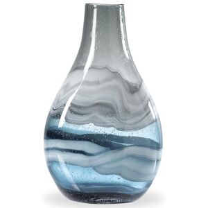 Torre & Tagus Andrea Mouth Blown Glass Vase for Home Decor 14" Tall Large Blue Glass Vase Table Centerpiece, Handmade Blue Vases for Decor in Coastal Living Room, Entryway, Bedroom Torre & Tagus Andrea Mouth Blown Glass Vase for Home Decor 14" Tall Large Blue Glass Vase Table Centerpiece, Handmade Blue Vases for Decor in Coastal Living Room, Entryway, Bedroom