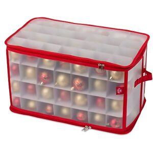 Christmas Village Christmas Tree Bauble and Decoration Storage Cube Bag Holder with Dividers for 112 Xmas Ornaments – Large Folding Holder with Separators, Zipped Lid and Handles (Red) Christmas Village Christmas Tree Bauble and Decoration Storage Cube Bag Holder with Dividers for 112 Xmas Ornaments – Large Folding Holder with Separators, Zipped Lid and Handles (Red)
