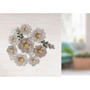 Casablanca modernes Design Casablanca Wall Relief Flower Circle Metal Beige Cream Gold Textured Flower Motif 56 x 60 x 5 cm Wall Decoration Art Decoration Home Accessory Casablanca modernes Design Casablanca Wall Relief Flower Circle Metal Beige Cream Gold Textured Flower Motif 56 x 60 x 5 cm Wall Decoration Art Decoration Home Accessory