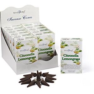 STAMFORD INC. STAMFORD Citronella & Lemon Grass Incense Cone, Black, 12 x 15 Pack STAMFORD INC. STAMFORD Citronella & Lemon Grass Incense Cone, Black, 12 x 15 Pack