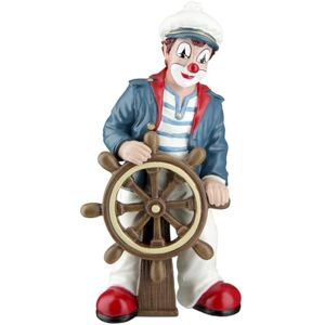 GILDE clown Decorative Figure Clown Captain Sailor Maritime Decoration Made of Resin Gift for Collectors Multicoloured Height 15.5 cm GILDE clown Decorative Figure Clown Captain Sailor Maritime Decoration Made of Resin Gift for Collectors Multicoloured Height 15.5 cm