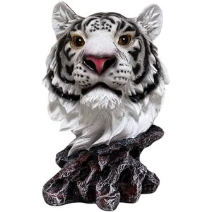 BestGiftEver White Tiger Bust Freestanding Tabletop Home Decor Wild Animal Sculpture Collectible Gifts Decor for Bedroom and Living Room Lucky Tiger Statue for Shelf and Office Desk Accent BestGiftEver White Tiger Bust Freestanding Tabletop Home Decor Wild Animal Sculpture Collectible Gifts Decor for Bedroom and Living Room Lucky Tiger Statue for Shelf and Office Desk Accent