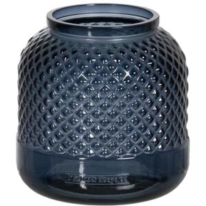 BigBuy Home Recycled Glass Blue Vase 19 x 19 x 19 cm BigBuy Home Recycled Glass Blue Vase 19 x 19 x 19 cm