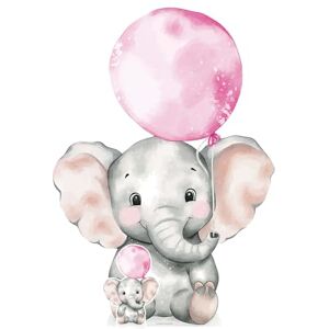 STAR CUTOUTS SC4633 Elephant with Pink Balloon Cardboard Cut Out Height 133cm Ideal for Baby Showers, Birthdays & Room Decorations STAR CUTOUTS SC4633 Elephant with Pink Balloon Cardboard Cut Out Height 133cm Ideal for Baby Showers, Birthdays & Room Decorations