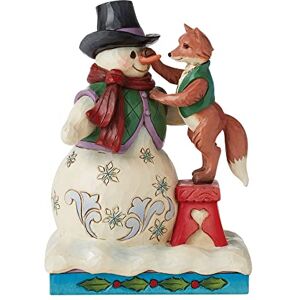 Enesco Building Friendships Together Snowman with Fox Figurine Heartwood Creek by Jim Shore Enesco Building Friendships Together Snowman with Fox Figurine Heartwood Creek by Jim Shore