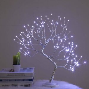 SHATCHI 50cm Tree Lamp Twig Tree 108 LEDs Cool White Birch Tree USB/Battery Operated Tabletop Bonsai Tree Wire Tree for Christmas Decorations SHATCHI 50cm Tree Lamp Twig Tree 108 LEDs Cool White Birch Tree USB/Battery Operated Tabletop Bonsai Tree Wire Tree for Christmas Decorations