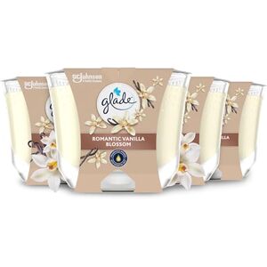 glade Jar Candle, Scented Candle Infused with Essential Oils, Up to 35 Hour Burn Time, Vanilla Blossom, Pack of 4 (4 x 204g) glade Jar Candle, Scented Candle Infused with Essential Oils, Up to 35 Hour Burn Time, Vanilla Blossom, Pack of 4 (4 x 204g)