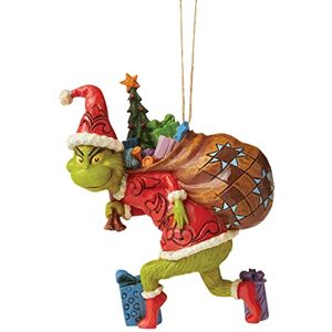 Enesco Jim Shore The Grinch Tiptoeing Hanging Ornament, 4.45" H, Multicolor for Christmas Enesco Jim Shore The Grinch Tiptoeing Hanging Ornament, 4.45" H, Multicolor for Christmas