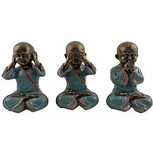 DKD Home Decor Resin Monk Figurine (12 x 10 x 17.5 cm) (3 Pieces) (Reference: S3019807) DKD Home Decor Resin Monk Figurine (12 x 10 x 17.5 cm) (3 Pieces) (Reference: S3019807)