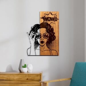 Wallity Elegant Decorative Wooden Wall Accessory, Walnut & Black, 42 x 58 x 3 cm, 50% Wood (3 cm) & 50% Metal (1.5 cm), Unique Design with Natural Variations Wallity Elegant Decorative Wooden Wall Accessory, Walnut & Black, 42 x 58 x 3 cm, 50% Wood (3 cm) & 50% Metal (1.5 cm), Unique Design with Natural Variations