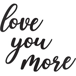 Vivegate Love You More Sign 25"X21" Black Modern Metal Wall Decor for Hanging Any Room Beautiful I Love You Most Wall Art Decorations Vivegate Love You More Sign 25"X21" Black Modern Metal Wall Decor for Hanging Any Room Beautiful I Love You Most Wall Art Decorations