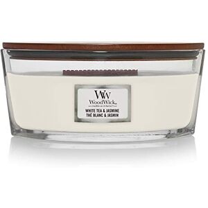 Woodwick Ellipse Scented Candle White Tea & Jasmine with Crackling Wick Burn Time: Up to 50 Hours Woodwick Ellipse Scented Candle White Tea & Jasmine with Crackling Wick Burn Time: Up to 50 Hours