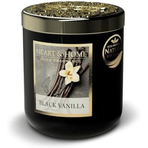 Heart and Home HEART & HOME Scented Candle Made from Natural Soy Wax for Home Small Jar Vanilla Black Burn time 30h Gift, Decoration and Fragrance for The Home Glass jar Heart and Home HEART & HOME Scented Candle Made from Natural Soy Wax for Home Small Jar Vanilla Black Burn time 30h Gift, Decoration and Fragrance for The Home Glass jar