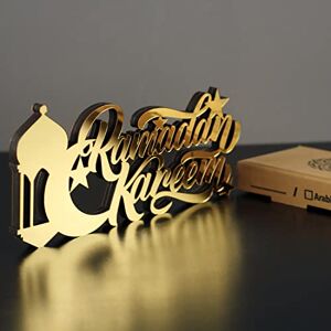 iwa concept Wooden Acrylic Islamic Tabletop Decors Ramadan Kareem and Eid Mubarak Decoration Islamic Muslim Gifts Ramadan Eid Decoration (Ramadan Kareem-4, Gold) iwa concept Wooden Acrylic Islamic Tabletop Decors Ramadan Kareem and Eid Mubarak Decoration Islamic Muslim Gifts Ramadan Eid Decoration (Ramadan Kareem-4, Gold)
