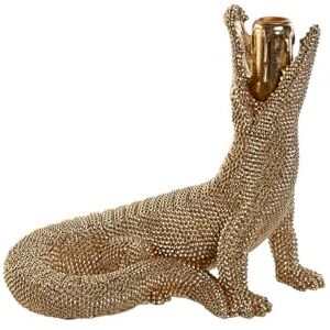 Home ESPRIT Decorative Figure Gold Crocodile 26.5 x 18 x 23.5 cm Home ESPRIT Decorative Figure Gold Crocodile 26.5 x 18 x 23.5 cm