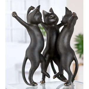 GILDE Gatto Resin Figurine Black Metallic Look Cat Height 30.5 cm Width 26 cm Depth 21 cm Decorative Sculpture Home Accessory Gift GILDE Gatto Resin Figurine Black Metallic Look Cat Height 30.5 cm Width 26 cm Depth 21 cm Decorative Sculpture Home Accessory Gift