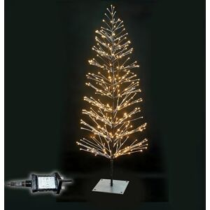 SHATCHI 6Ft/1.8m Pre-Lit Brown Snowy Twig Christmas Tree – 160 Wam White Micro LEDs – Mains Operated Snow Flocked Birch Tree Xmas Home Light Decoration SHATCHI 6Ft/1.8m Pre-Lit Brown Snowy Twig Christmas Tree – 160 Wam White Micro LEDs – Mains Operated Snow Flocked Birch Tree Xmas Home Light Decoration