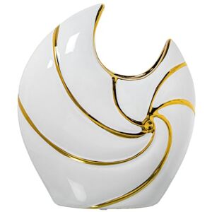 Alexandra House Living Ceramic White Vase 22 x 9 x 25 cm Alexandra House Living Ceramic White Vase 22 x 9 x 25 cm