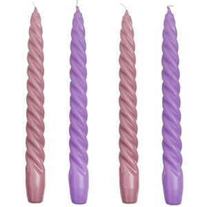 Talking Tables 4 Pack Italian Spiral Twisted Dinner Candles Ideal for Dining or Gifts Beautiful Purple and Pink Premium Eco-Friendly Candle Gift Set 25cm Talking Tables 4 Pack Italian Spiral Twisted Dinner Candles Ideal for Dining or Gifts Beautiful Purple and Pink Premium Eco-Friendly Candle Gift Set 25cm