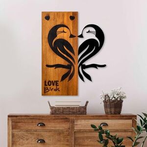 Wallity Elegant Decorative Wooden Wall Accessory, Walnut & Black, 45 x 58 x 3 cm, 100% Wood (3 cm) & Metal (1.5 mm), Unique Design for Stylish Home Decor Wallity Elegant Decorative Wooden Wall Accessory, Walnut & Black, 45 x 58 x 3 cm, 100% Wood (3 cm) & Metal (1.5 mm), Unique Design for Stylish Home Decor