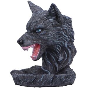 Nemesis Now Dark Wolf Backflow Incense Burner 11.5cm, Resin, Black Wolf Incense Cone Burner, Gothic Wolf Home Décor, Cast in the Finest Resin, Expertly Hand-Painted Nemesis Now Dark Wolf Backflow Incense Burner 11.5cm, Resin, Black Wolf Incense Cone Burner, Gothic Wolf Home Décor, Cast in the Finest Resin, Expertly Hand-Painted