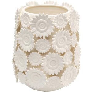 KARE Design Vase Sunflowers, White, Height 29 cm, Porcelain, Sunflower Motif, Decorative Style, For Flowers, Art Inspired, for Table, Living Room, Bedroom KARE Design Vase Sunflowers, White, Height 29 cm, Porcelain, Sunflower Motif, Decorative Style, For Flowers, Art Inspired, for Table, Living Room, Bedroom
