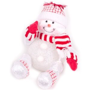 WeRChristmas Pre-Lit Novelty Sitting Snowman with LED Light-Up Body and Legs Christmas Decoration 19 cm, Multi-Colour WeRChristmas Pre-Lit Novelty Sitting Snowman with LED Light-Up Body and Legs Christmas Decoration 19 cm, Multi-Colour