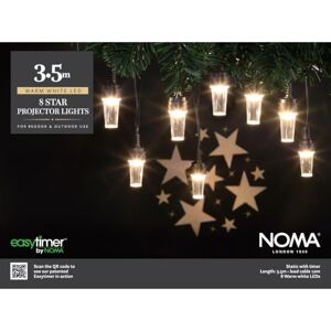 Noma Star Pattern Projector Christmas String Lights, 8 Warm White Projector Bulbs, 14 m Noma Star Pattern Projector Christmas String Lights, 8 Warm White Projector Bulbs, 14 m