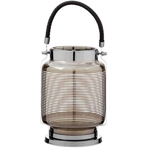 Premier Housewares Lantern, Glass, PU Polyurethane, Stainless Steel Premier Housewares Lantern, Glass, PU Polyurethane, Stainless Steel