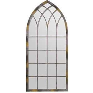 MirrorOutlet Traditional Arch Garden Wall Mirror — Large Size, Rectangular Decorative for Garden, Outside or Internal space and More — 161cm X 72cm, Brown MirrorOutlet Traditional Arch Garden Wall Mirror — Large Size, Rectangular Decorative for Garden, Outside or Internal space and More — 161cm X 72cm, Brown