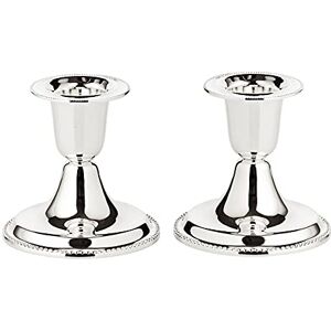 Edzard Set of 2 candle holders Perla (h 7 cm) silver plated candle holder for table decoration lantern, candle holder for stick candles, long candles in silver, candle deco with tarnish protection Edzard Set of 2 candle holders Perla (h 7 cm) silver plated candle holder for table decoration lantern, candle holder for stick candles, long candles in silver, candle deco with tarnish protection