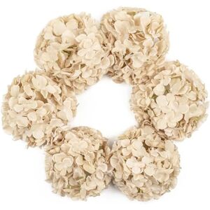 DuHouse 8.7" Silk Hydrangea Flower Heads with Stems Fake Hydrangeas Flowers for DIY Wedding Centerpiece Home Decor, Pack of 6(Sand) DuHouse 8.7" Silk Hydrangea Flower Heads with Stems Fake Hydrangeas Flowers for DIY Wedding Centerpiece Home Decor, Pack of 6(Sand)