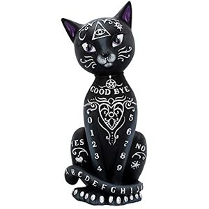 Nemesis Now Mystic Kitty Figurine 26cm, Resin, Black, Spirit Board Cat, Baroque Design Planchette, Cast in the Finest Resin, Painstakingly Hand-Painted Nemesis Now Mystic Kitty Figurine 26cm, Resin, Black, Spirit Board Cat, Baroque Design Planchette, Cast in the Finest Resin, Painstakingly Hand-Painted