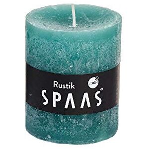 Spaas 8 Rustic Unscented Pillar Candles 68/80 mm, ± 30 Hours, Emerald Green Spaas 8 Rustic Unscented Pillar Candles 68/80 mm, ± 30 Hours, Emerald Green