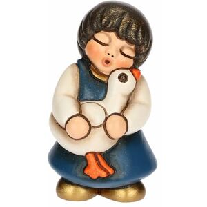 THUN Girl with Blue Goose in Ceramic, 3.5 x 3.5 cm, Height 6 cm, Classic Nativity Scene Collection THUN Girl with Blue Goose in Ceramic, 3.5 x 3.5 cm, Height 6 cm, Classic Nativity Scene Collection