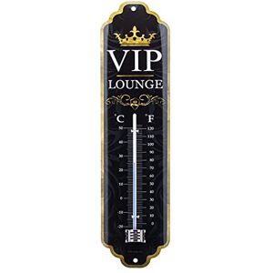 Nostalgic-Art VIP Lounge Analogue Retro Thermometer Gift Idea for Special People, Metal Vintage Design for Decoration, 7 x 28 cm Nostalgic-Art VIP Lounge Analogue Retro Thermometer Gift Idea for Special People, Metal Vintage Design for Decoration, 7 x 28 cm