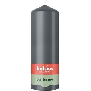 BOLSIUS Pillar Candle Anthracite 20 cm Burn Time 75 Hours with Natural Extracts Natural Plant Wax Without Palm Oil BOLSIUS Pillar Candle Anthracite 20 cm Burn Time 75 Hours with Natural Extracts Natural Plant Wax Without Palm Oil