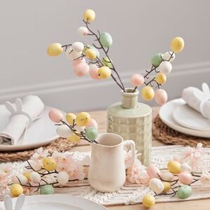 Ginger Ray Easter Artificial Twig Stems & Pastel Speckled Eggs Centrepiece Decoration 5 Stems Ginger Ray Easter Artificial Twig Stems & Pastel Speckled Eggs Centrepiece Decoration 5 Stems