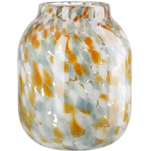 GILDE GLAS art Glass Art Vase Joyce Blue, Brown, Clear, White Glass Height 24 cm Waterproof Flower Vase GILDE GLAS art Glass Art Vase Joyce Blue, Brown, Clear, White Glass Height 24 cm Waterproof Flower Vase