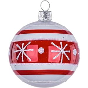 Ornex Set of 6 ornamental balls (Ø 7 cm) in hand-blown glass for Christmas tree Ornex Set of 6 ornamental balls (Ø 7 cm) in hand-blown glass for Christmas tree