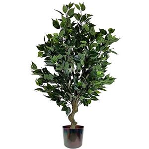 Leaf Realistic Artificial Tree with Planter, Mixed Materials, 100cm Bush Ficus Multicolour Leaf Realistic Artificial Tree with Planter, Mixed Materials, 100cm Bush Ficus Multicolour