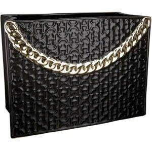 GILDE Vase Rome Ceramic Black Handbag Shape 25.5 cm Wide Decoration Home Accessory Gift Idea Interior Decoration GILDE Vase Rome Ceramic Black Handbag Shape 25.5 cm Wide Decoration Home Accessory Gift Idea Interior Decoration