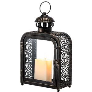 DECORKEY Candle Lantern Decorative, Indoor&Outdoor Vintage Metal Lanterns with Clear Glass, Tabletop&Hanging Candle Holders for Patio Front Porch Home Decor(Bronze) DECORKEY Candle Lantern Decorative, Indoor&Outdoor Vintage Metal Lanterns with Clear Glass, Tabletop&Hanging Candle Holders for Patio Front Porch Home Decor(Bronze)