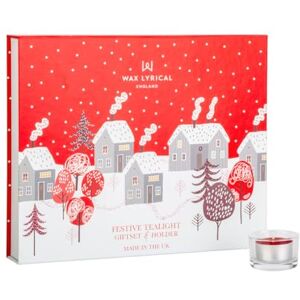 Wax Lyrical Advent Set 24 Scented Tealights and Glass Holder 4 Seasonal Fragrances Perfect Festive Gift Wax Lyrical Advent Set 24 Scented Tealights and Glass Holder 4 Seasonal Fragrances Perfect Festive Gift