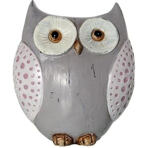 DRW Figure Owl Grey Resin 10.5x7x14.5cm DRW Figure Owl Grey Resin 10.5x7x14.5cm