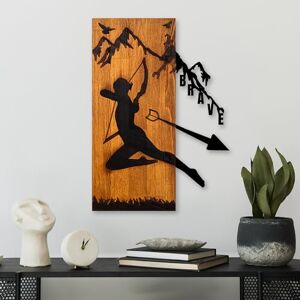 Wallity Elegant Decorative Wooden Wall Accessory, Walnut & Black, 41.5 x 58 x 3 cm, 100% Wood (3 cm) & Metal (1.5 mm), Unique Design for Stylish Home Decor Wallity Elegant Decorative Wooden Wall Accessory, Walnut & Black, 41.5 x 58 x 3 cm, 100% Wood (3 cm) & Metal (1.5 mm), Unique Design for Stylish Home Decor