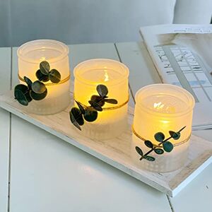 Kate Aspen Kateaspen Aspen 4 Pc Frosted Glass Votive Candle Holders & Tray Set, Home Decor, Shelf, Room Decoration Accent, 00234NA, Rustic Frosted, Set of 3 With Tray Kate Aspen Kateaspen Aspen 4 Pc Frosted Glass Votive Candle Holders & Tray Set, Home Decor, Shelf, Room Decoration Accent, 00234NA, Rustic Frosted, Set of 3 With Tray